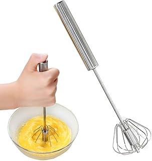 Stainless Steel Hand Push Egg Beater Mixer Home Kitchen Whisk Milk Frother Cooking Utensils Gadgets Blending Beating Stirring Semi Automatic Tool 1Pcs