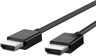 كيبل HDMI 2.1 فائق السرعة ممتاز من بيلكن، يدعم دولبي فيجن اتش دي ار بجودة 4 كيه، يوفر عرض مثالي لجهاز ابل تي في، 2 متر / 6.6 قدم - اسود