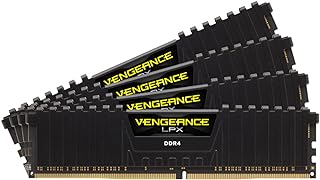 ذاكرة للكمبيوتر المكتبي فينجيانس ال بي اكس DDR4 3600 بسعة 128 GB 4×32 DDR4 28800 سي4-1 سي 18 وبقدرة 1.35 فولت من كورساير بلون اسود