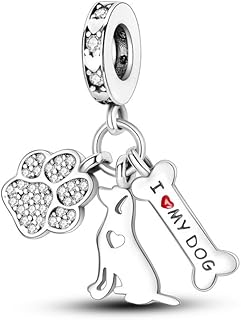 Horseshoe Cat Lucky Wedding Paris Travel Dog Charm Bead Pendant 925 Sterling Silver Compatible With Pandora Charm Moments Bracelet