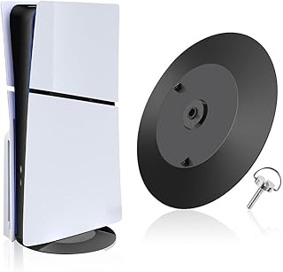 KBIBCK PS5 Slim & Playstation 5 Pro Vertical Stand for PS5 Slim Console Vertical Support for PS5 Pro/PS5 Slim Disc & Digital Console, Not for PS5