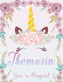 Thomasin: Personalized Unicorn Sketchbook For Girls With Pink Name. Unicorn Sketch Book for Princesses. Perfect Magical Unicorn Gifts for Her as ... Learn to Draw. (Thomasin Unicorn Sketchbook)