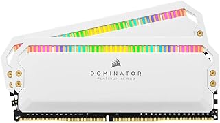 كورسير ذاكرة كمبيوتر مكتبي دومينيتور بلاتينيوم RGB 16GB (2X8Gb) Ddr4 3200 (Pc4-25600) C16 1.35 فولت - ابيض، Cmt16Gx4M2C3200C16W