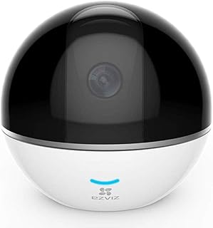 كاميرا المراقبة المنزلية الذكية EZVIZ C6TC 1080p واي فاي مراقبة مع تتبع الحركة دوران 360 درجة تحدث ثنائي الاتجاه رؤية ليلية رائعة أبيض CS-CV248-A0-32WFR من ايزفيز لاسلكي