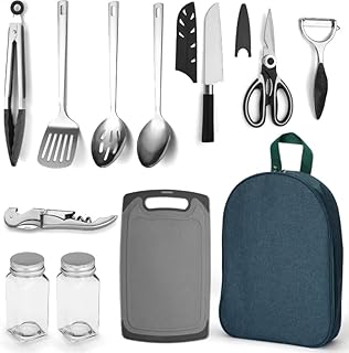 ReaNea Camping Essentials, Camping Gear Must Haves, Camping Cooking Utensils, Camping Kitchen Tools for Travel, Picnics, Camping, BBQ, RVs, Outdoor