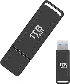 قلم درايف USB 3.1 سعة 1 تيرابايت - ذاكرة عالية السرعة كبيرة للغاية لتخزين البيانات بسعة 1000 جيجابايت - فلاش مقاوم للماء بسرعة