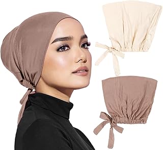 Hijab Women's Headscarf, Islamic Muslim Headscarves for Women, Jijab Undercap with Tie Back Closure, Jersey Hijab, Head Scarves Chemo, Headscarves for Cancer Patients