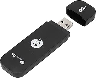 مودم 4G LTE USB دونجل واي فاي، راوتر ذكي صغير محمول USB 4G شبكة لاسلكية للتابلت واللابتوب والنوت بوك، 2 حالة LED، التوصيل والتشغيل (معيار امريكي)، من اكوجيدور، نطاق ترددي مفرد