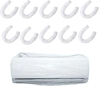 NentMent 10 Pack Air Conditioner Covers Inside Wall Mounted AC Unit Wind Proof Dust Cover Disposable Stretchy Clear Film for Mini Split Air Conditioners Heat Pump System Prevent Cold Air Through