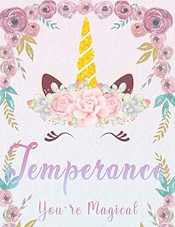 Temperance: Personalized Unicorn Sketchbook For Girls With Pink Name. Unicorn Sketch Book for Princesses. Perfect Magical Unicorn Gifts for Her as ... to Draw. (Temperance Unicorn Sketchbook)