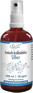 SILBERTAU Genuine Ionic Colloidal Silver, 100 ml Spray Bottle, 10 ppm, 96% Silver Ions, 100% Natural, Highly Effective