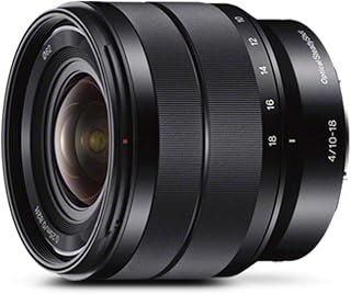 سوني عدسة E 10-18mm f/4 عدسة زووم زاوية واسعة للكاميرا E Mount أسود الإصدار السعودي مع دعم الضمان السعودي