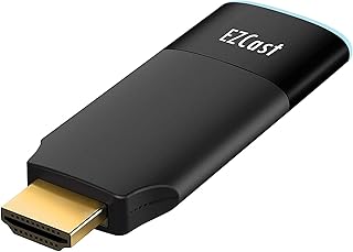 EZ كاست 2 محول عرض HDMI لاسلكي، يدعم ميراكاست، ايربلاي، دي ال ان ايه، اندرويد، اي او اس، ويندوز، ماك، واي فاي، 2.4/5GHZ، من اي زد كاست، سعة 16.0 GB