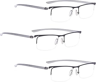 LUR READING GLASSES 3 pack Half-rim Readers