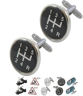 Luxury Cufflinks for Men WITH PRESENTATION GIFT BOX - Solid Brass - Cars and Motorbikes - Automotive