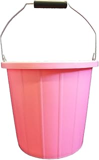 Portal AE Plastic Bucket, 20L Bucket with Handle, Plasticware Leak-proof Bucket Sturdy, Long Lasting Design, Pink