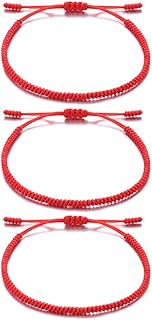 Seyaa Handmade Red String Bracelet Kabbalah Lucky Protection Matching Bracelets for Couple Lover Family Friends Women Men