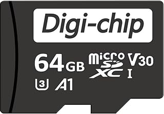 ديجي-شيب بطاقة ذاكرة Micro-SD سعة 64GB لكاميرا نيكست بيس داش كام 122، 222، 322GW، 422GW، 522GW، 622GW، بطاقة ذاكرة كاميرا داش كام