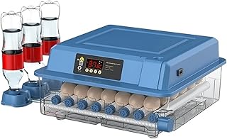 الة تفقيس الدواجن من هاكجسك، حاضنة 64 بيضة مع درج، حاضنة بيض صغيرة مع تجديد تلقائي للمياه الايونية المائية والتحكم في درجة الحرارة لتفقيس الدجاج والبط والاوز