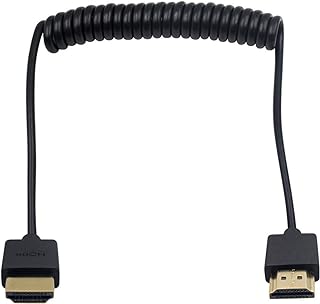 كابل HDMI ملفوف من Duttek إلى 4K رفيع للغاية الذكور لمحول تمديد سلك 20 موسع ثلاثي الأبعاد و 4 K Ultra HD 12M - 4FT لحاسوب محمول