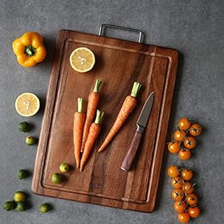 Wood Cutting Board Kitchen Rectangle End-Grain Vegetables Fruits Meat Bread Plate Thick Hanging Chopping Blocks，