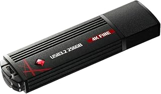 تي سيل ذاكرة فلاش 4K فاير 256GB USB 3.2 الجيل الاول 400 ميجابايت/ثانية فوق، 1000 صورة في 18 ثانية، دعم يو ايه اس بي، اداء عالي مزين بكريستال سواروفسكي، عصا ذاكرة للالعاب تيسلا داش كام سينتري مود