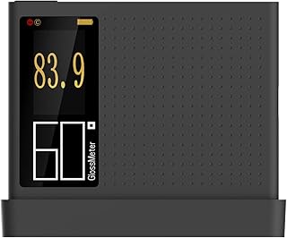مقياس لمعان عالي الدقة 60 درجة محمول مع معايرة ذاتية، قياس سريع، قياس مستمر، قياس سطح الحجر والبلاط وطلاء السيارات والبلاستيك وسطح معدني مصقول