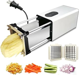 Food Chopper, Vegetable Cutter, Commercial and Household French Fries Cutter with 1/2 & 3/8 Inch Blade Stainless Steel Vegetable Potato Carrot for Commercial Household