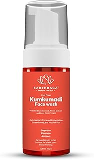 Earthraga Feel Fresh Kumkumadi Foaming Face Wash 100ml | Hydrates & Moisturizes | Reduces Tan | Boosts Skin Radiance