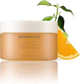 [AROMATICA] Glow Vita Night Cream Orange & Neroli 90g Night Mask, Face Mask, Paint Pack, Moisturizing, Moisturizing, Korean Cosmetics, Skin Care, Vitamin