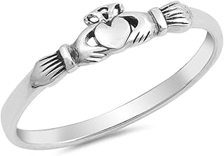 Claddagh Heart Friendship Promise Ring New .925 Sterling Silver Band Sizes 2-10