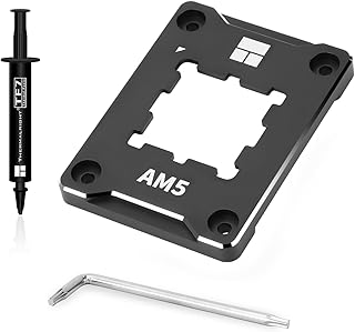 إطار أمن لوحدة المعالجة المركزية ايه اس اف-بلاك AM5 من ثيرمال رايت تثبيت مضاد للانحناء مثبت تصحيح وحدة دعامة خليط الألومنيوم حامل لاصق بصري مبرد بلون أسود