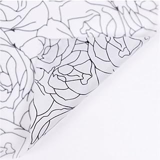 Korean Black Floral Tissue Paper Bulk Flowers Bouquet Inside Lining Paper Shoes Clothes Gift Packaging Supplies 28 Sheets 19.7 x 27.5 inches (Black and White)