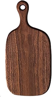 Black Walnut Solid Wood Board with Handle,Wooden Serving Board with Handle,Cutting Chopping Board for Kitchen Home Baking,Fruits,Vegetables,Charcuterie,Cheese,Bread brown,Brown-38cm