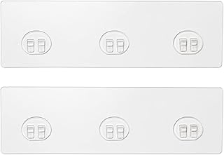 عبوة من قطعتين من لاصق حامل الدش للاستبدال، لاصق شفاف قوي للوسادات اللاصقة، لا يحتاج الى ثقب لسلة رف الزاوية، ارفف تخزين الحمام، رفوف المطبخ وحامل الصابون