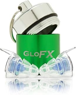 سدادات الأذن GloFX - حماية مريحة للسمع للحفلات الموسيقية والمهرجانات - إلغاء ضوضاء الموسيقيين سدادات الأذن القابلة لإعادة الاستخدام عالية الدقة