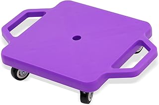 Kids Sitting Scooter Board with Universal Wheels Safety Plastic Scooter for Kids Ages 6-12 Manual Sport Scooters with Handles for Gym Class