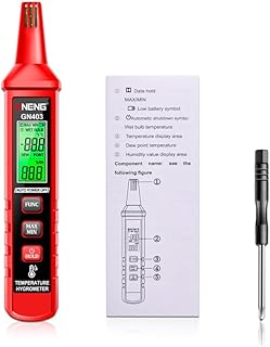 جهاز اختبار درجة الحرارة والرطوبة الذكي GN403 عالي الدقة مع ادوات قياس الرطوبة ونقطة الندى المحيطة