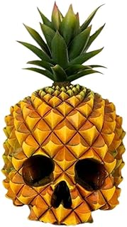 Nurnesy Halloween Pineapple Creative Decor Piece Resin Craft,Scary Skull Sculpture Tabletop Decoration Unique Pineapple Ornament Ideal for Festive Home Decor