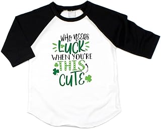 Bump and Beyond Designs Who Needs Luck When You're This Cute Kids St. Patrick's Day Shirt