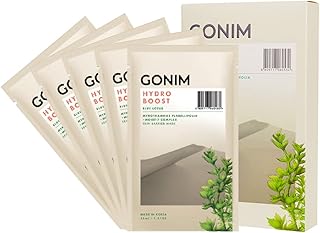 GONIM Facial Sheet Mask Plant Nature Full Face Masks Skincare, Hydro Boost Skin Barrier Mask 5 x 30ml (5 Count, Hydro Boost)