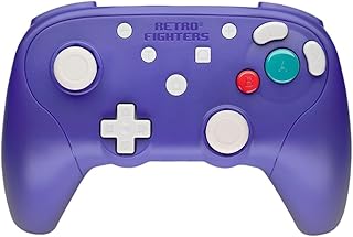 Retro Fighters BattlerGC Wireless Controller - Gamecube, Game Boy Player, Switch & PC Compatible (Blue/Purple)