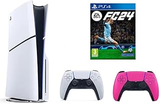 SIE Sony PlayStation 5 Slim Disc with Extra Dualsense Pink Controller and FC24- International Version