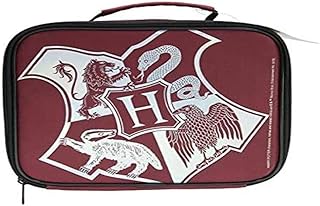 Harry Potter 28027Z Crest Spacious Compartment and Built-in Handle, Soft Leak-Proof Kids, Boys, Girls, Reusable and Eco-Friendly Bag for Lunch Box-Vinyl Fabric, Multi, One Size