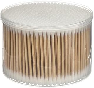 500 x Bamboo Cotton Buds, 100% Cotton Tip, Natural Stem, Strong, Durable, Eco-Friendly (8 cm)