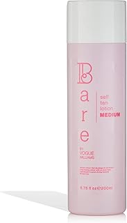 Bare by Vogue - Medium Tan Self-Tanning Lotion - Suitable for All Skin Types - Self Tanner for Face & Body - Long-Lasting Fake Tan - 200ML