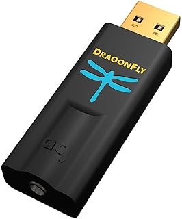 اوديو كويست محول رقمي تناظري USB V1.5 اسود من دراجون فلاي + مضخم صوت + مضخم صوت لسماعة الراس