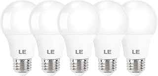 مصباح اضاءة LED من اوفيم 9 واط A19 E26 60 مكافئ لمبات هالوغن غير قابل للتعتيم 800 لومن ابيض دافئ 5 عبوات ليبرو