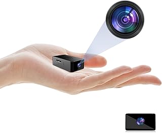 FJJVFF Mini Camera, Indoor Surveillance Camera, Mini Camera - Video Surveillance, Compact Small Surveillance Camera with Battery with Motion Detection, HD 1080P Portable Mini Camera for Home,