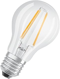 اوسرام مصباح LED كلاسيكي ايه / ليد، شكل لمبة كلاسيكي، بنمط خيوط مع قاعدة لولبية: E27، 6 واط، 220…240 فولت، بديل 60 واط، شفاف، 2700 كلفن، عبوة من قطعتين